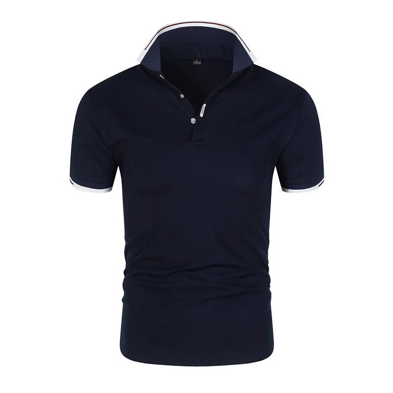 2025 new Polo T shirt for Men White Casual Short Sleeve Golf Polo Shirts Homme New Summer Clothes High Quality Ropa Hombre