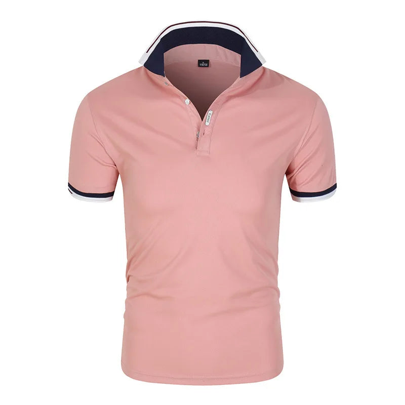 2025 new Polo T shirt for Men White Casual Short Sleeve Golf Polo Shirts Homme New Summer Clothes High Quality Ropa Hombre