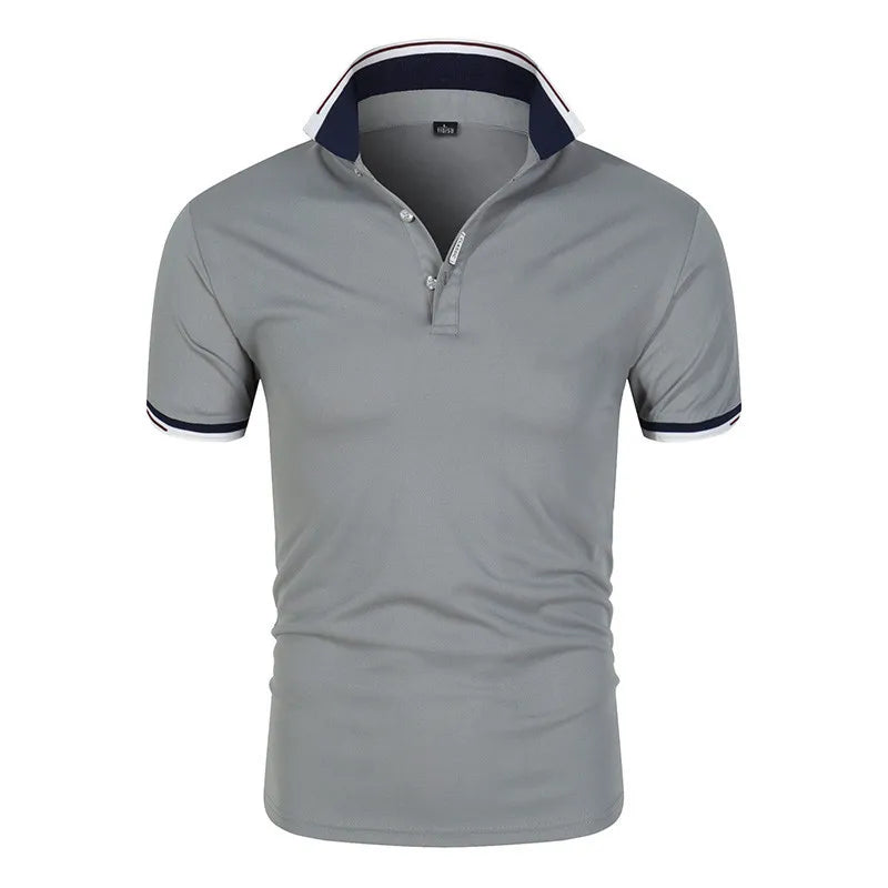 2025 new Polo T shirt for Men White Casual Short Sleeve Golf Polo Shirts Homme New Summer Clothes High Quality Ropa Hombre