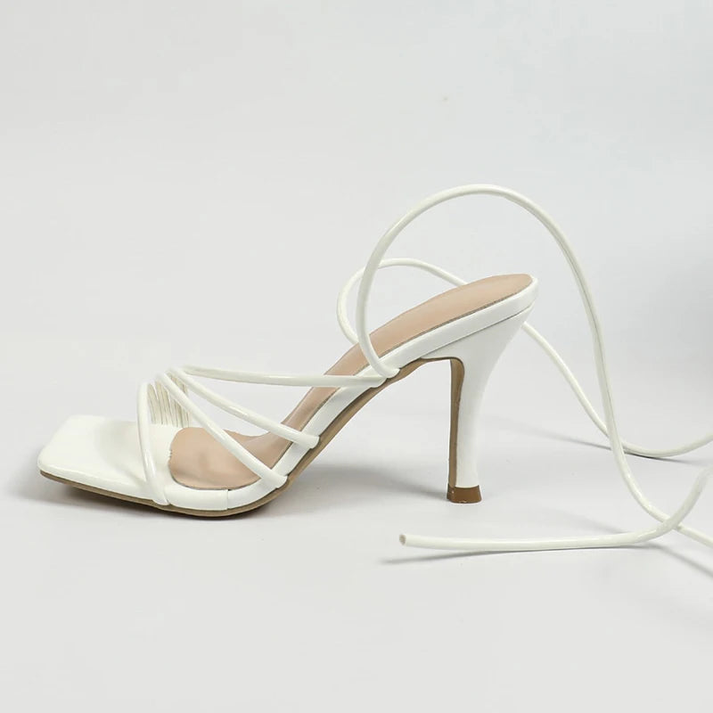 Y 35-43 Women's New Stiletto Open-toe Cross-strap High-heeled Sandals Are Fashionable and Versatile Simple Women's Shoes
