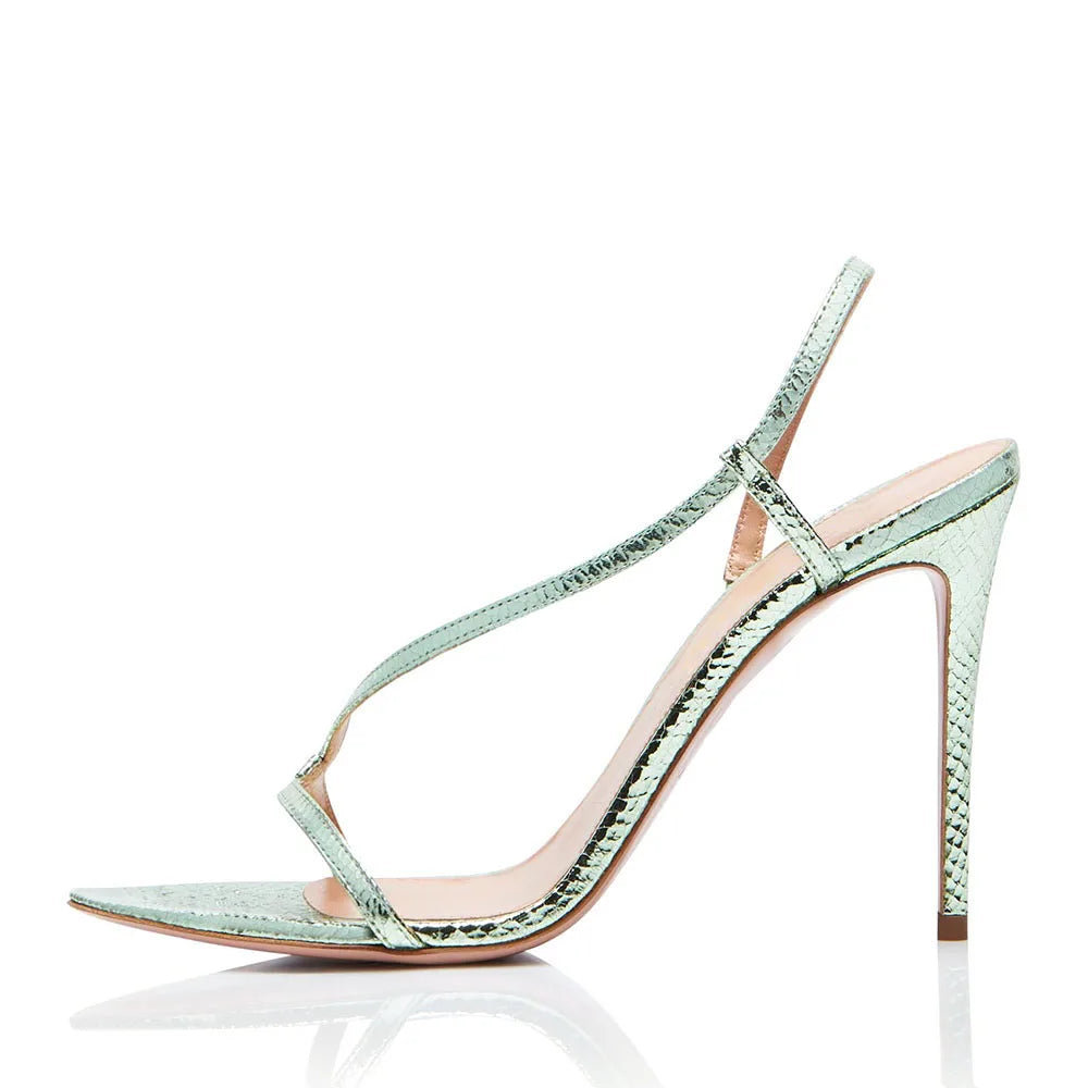 Sexy High Heel Sandal Heels Slides Open Pointed Toe Slingback Cross Strap Back Strap High Heel Shoes