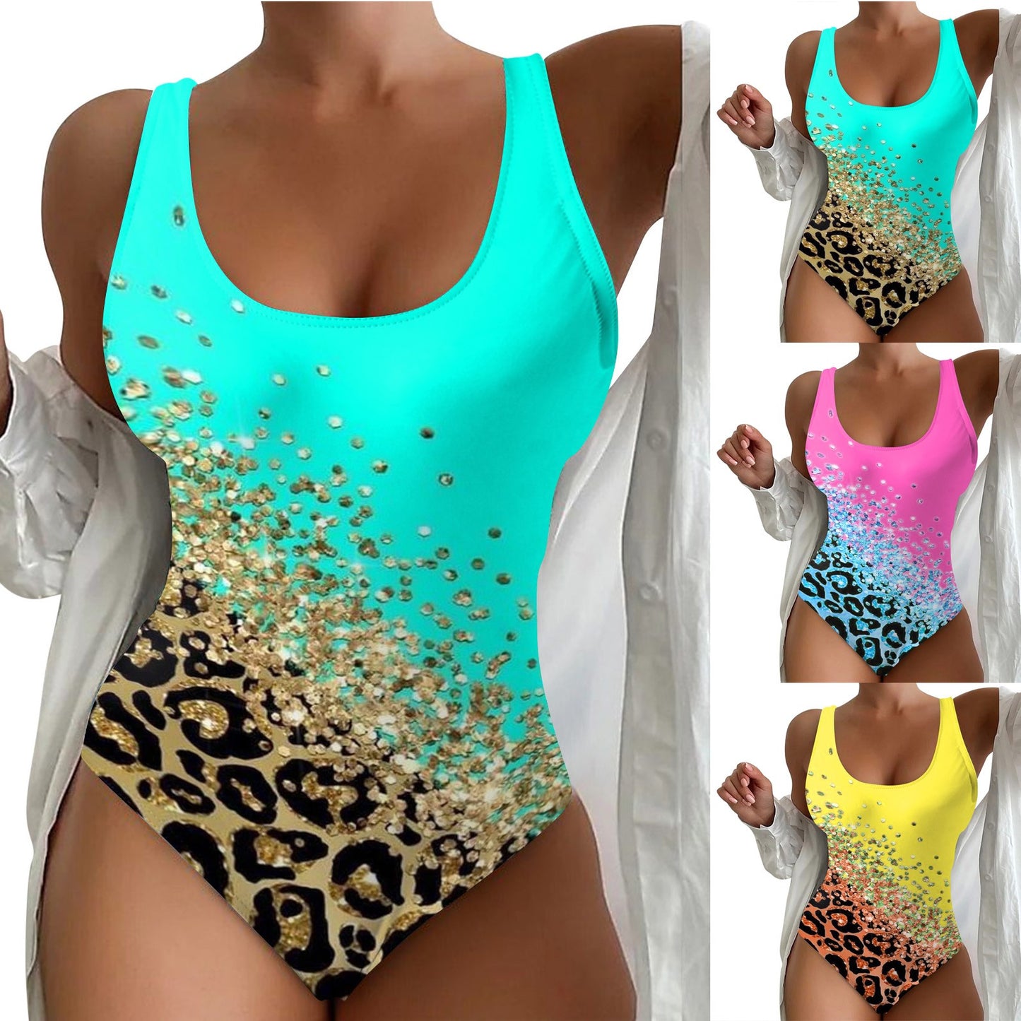 Women'S One-Piece Swimsuit Printed Beach Swimwear Summer Beach Wear For Women Bodysuit Swimming Swimsuits купальник женский