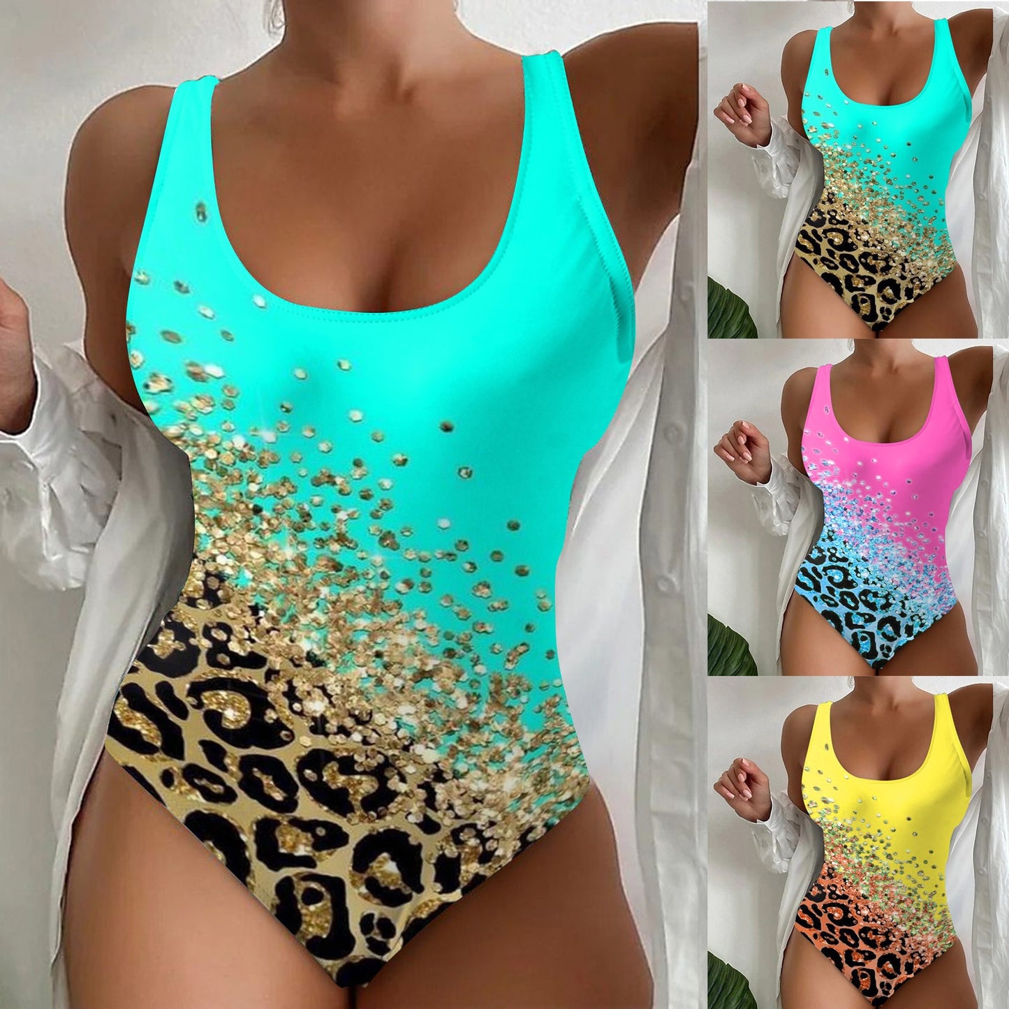 Women'S One-Piece Swimsuit Printed Beach Swimwear Summer Beach Wear For Women Bodysuit Swimming Swimsuits купальник женский